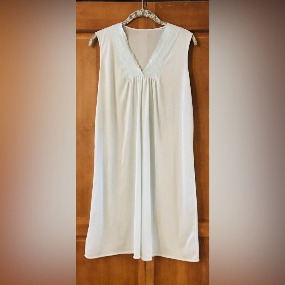 Vintage Sears Nightgown Lingerie Nightie Light Green Size Small